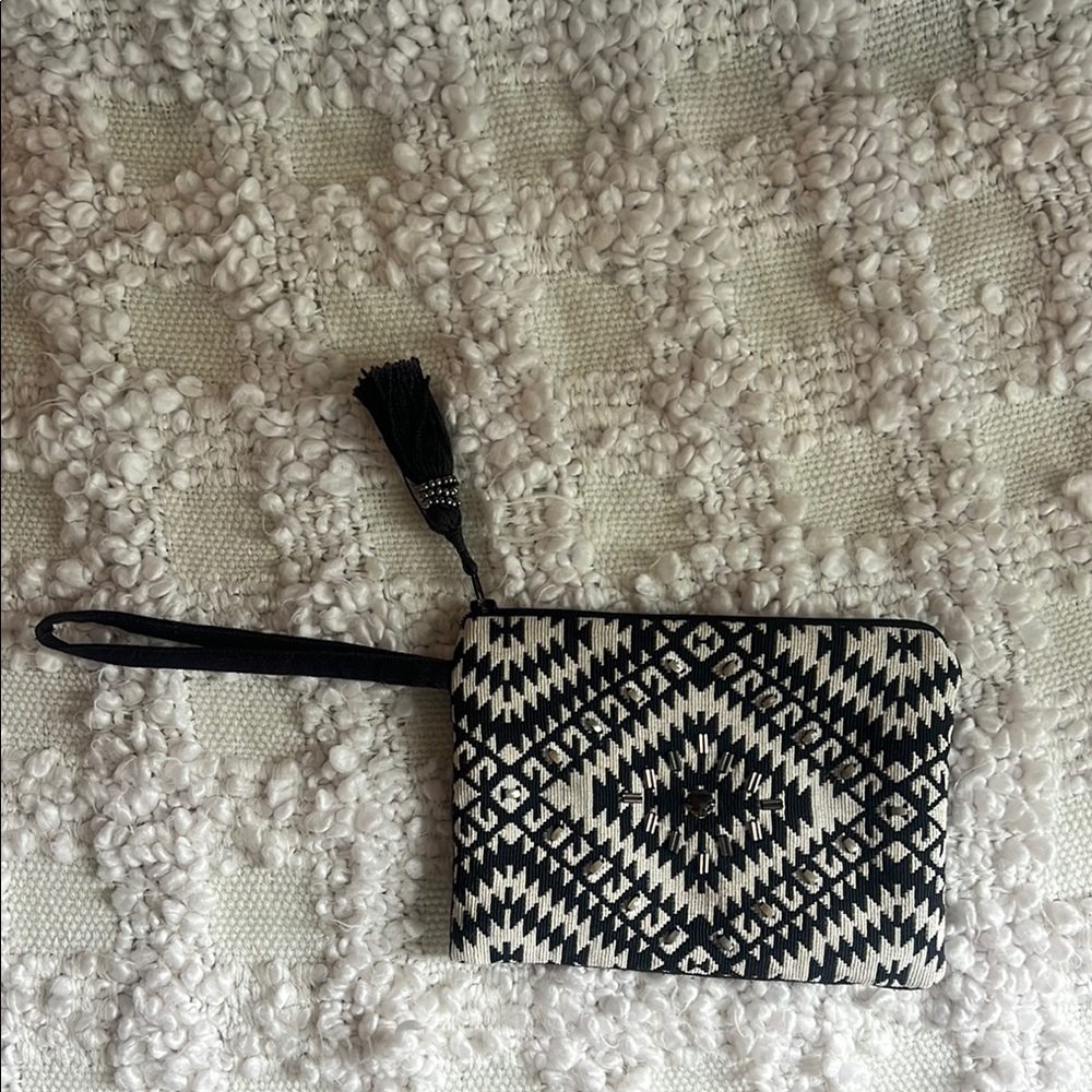 Black and White Patterned Clutch